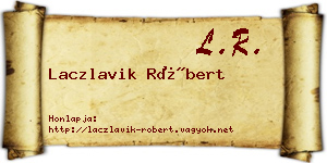 Laczlavik Róbert névjegykártya